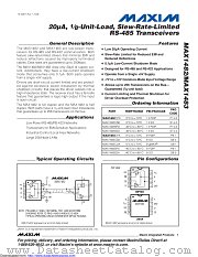 MAX1483CSA+ datasheet pdf MAXIM - Dallas Semiconductor