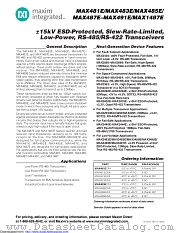 MAX485ESA+ datasheet pdf MAXIM - Dallas Semiconductor