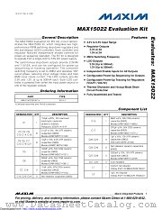 MAX15022EVKIT+ datasheet pdf MAXIM - Dallas Semiconductor