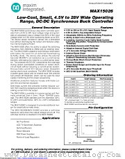 MAX15026CATD+T datasheet pdf MAXIM - Dallas Semiconductor