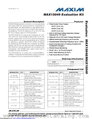 MAX15049EVKIT+ datasheet pdf MAXIM - Dallas Semiconductor