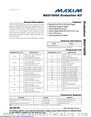 MAX15050EVKIT+ datasheet pdf MAXIM - Dallas Semiconductor