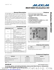 MAX16803EVKIT+ datasheet pdf MAXIM - Dallas Semiconductor