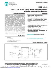 MAX16909RAUE/V+ datasheet pdf MAXIM - Dallas Semiconductor