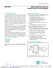 MAX16910CATA8/V+ datasheet pdf MAXIM - Dallas Semiconductor