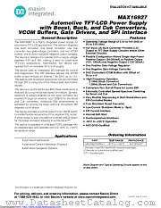 MAX16927AGTM/V+WGA datasheet pdf MAXIM - Dallas Semiconductor