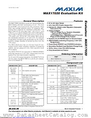 MAX17020EVKIT+ datasheet pdf MAXIM - Dallas Semiconductor