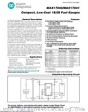 MAX17040G+UCJ7 datasheet pdf MAXIM - Dallas Semiconductor