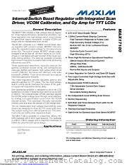 MAX17100ETM+TC8W datasheet pdf MAXIM - Dallas Semiconductor