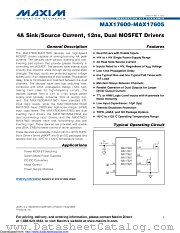 MAX17600ATA+ datasheet pdf MAXIM - Dallas Semiconductor