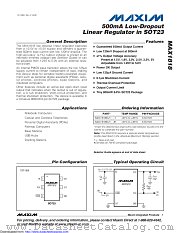 MAX1818EUT50#TG16 datasheet pdf MAXIM - Dallas Semiconductor