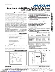 MAX4038ETA+ datasheet pdf MAXIM - Dallas Semiconductor