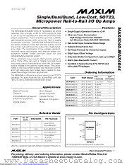 MAX4042EUA+ datasheet pdf MAXIM - Dallas Semiconductor
