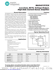 MAX4073FAUT+ datasheet pdf MAXIM - Dallas Semiconductor