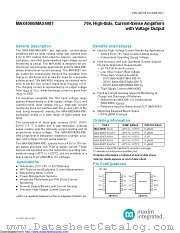 MAX4081FAUA+ datasheet pdf MAXIM - Dallas Semiconductor