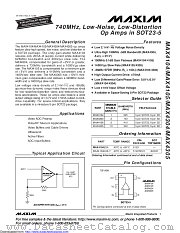 MAX4104EUK datasheet pdf MAXIM - Dallas Semiconductor
