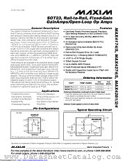 MAX4282EUA+ datasheet pdf MAXIM - Dallas Semiconductor