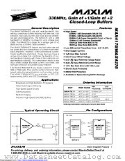 MAX4278EUK datasheet pdf MAXIM - Dallas Semiconductor