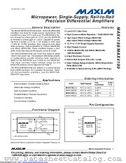MAX4198EUA+ datasheet pdf MAXIM - Dallas Semiconductor