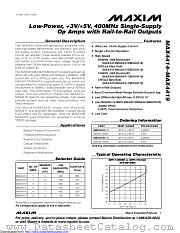 MAX4417EUA+T datasheet pdf MAXIM - Dallas Semiconductor
