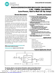MAX44260SAYT+T datasheet pdf MAXIM - Dallas Semiconductor