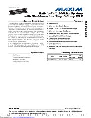 MAX44265EWT+T datasheet pdf MAXIM - Dallas Semiconductor