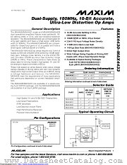 MAX4432EUA+T datasheet pdf MAXIM - Dallas Semiconductor
