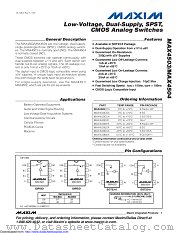 MAX4503EUK+ datasheet pdf MAXIM - Dallas Semiconductor