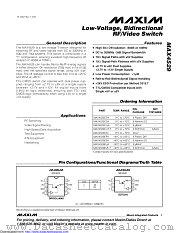 MAX4529CUT datasheet pdf MAXIM - Dallas Semiconductor