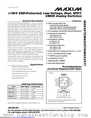 MAX4577ESA+ datasheet pdf MAXIM - Dallas Semiconductor