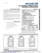 MAX4581CEE+ datasheet pdf MAXIM - Dallas Semiconductor
