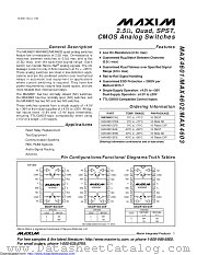 MAX4601EAE+T datasheet pdf MAXIM - Dallas Semiconductor