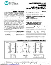 MAX4607ESE+ datasheet pdf MAXIM - Dallas Semiconductor
