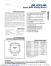 MAX4613CSE+ datasheet pdf MAXIM - Dallas Semiconductor