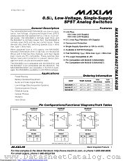 MAX4627EUK+T datasheet pdf MAXIM - Dallas Semiconductor