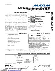 MAX4684EBC+TG069 datasheet pdf MAXIM - Dallas Semiconductor