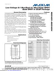 MAX4691ETE+T datasheet pdf MAXIM - Dallas Semiconductor