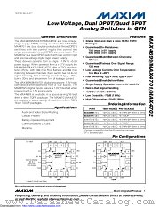 MAX4699ETE+ datasheet pdf MAXIM - Dallas Semiconductor
