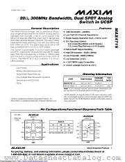 MAX4719EUB+T datasheet pdf MAXIM - Dallas Semiconductor