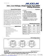 MAX4743EKA+ datasheet pdf MAXIM - Dallas Semiconductor