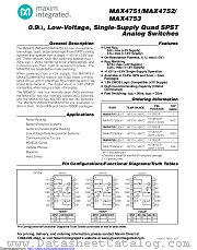 MAX4752EUD+ datasheet pdf MAXIM - Dallas Semiconductor