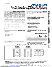 MAX4764ETB+G104 datasheet pdf MAXIM - Dallas Semiconductor