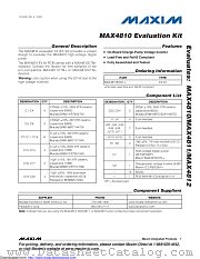 MAX4810EVKIT datasheet pdf MAXIM - Dallas Semiconductor