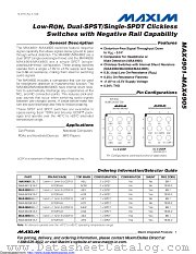 MAX4903EBL+ datasheet pdf MAXIM - Dallas Semiconductor