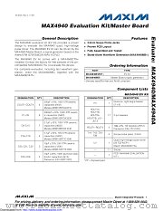 MAX4940EVKIT datasheet pdf MAXIM - Dallas Semiconductor