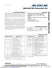 MAX4951AEEVKIT datasheet pdf MAXIM - Dallas Semiconductor