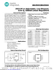 MAX604ESA/GG8 datasheet pdf MAXIM - Dallas Semiconductor