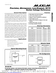 MAX6034BEXR21+T datasheet pdf MAXIM - Dallas Semiconductor
