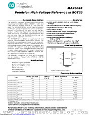 MAX6043CAUT25#TG16 datasheet pdf MAXIM - Dallas Semiconductor