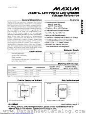 MAX6133A25+T datasheet pdf MAXIM - Dallas Semiconductor